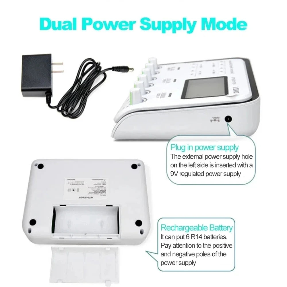 110-220V Electric Muscle Stimulator 6 Output Channel Electroacupuncture Acupuncture Physiotherapy TENS Machine Relax Massager
