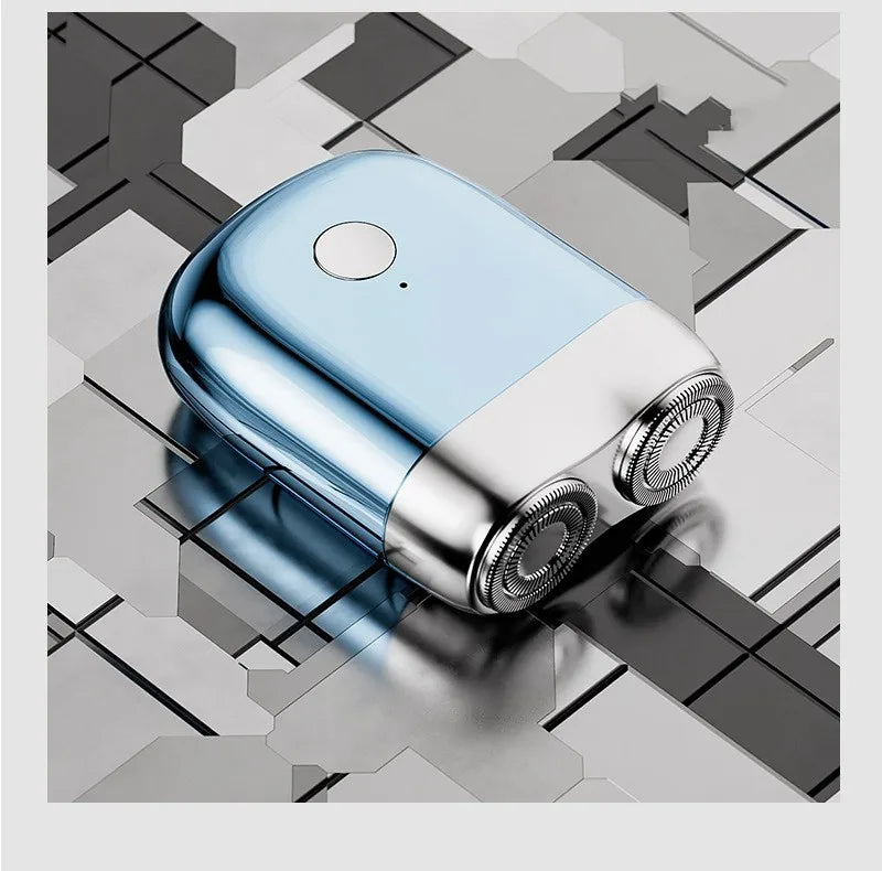 Mini Double Head Electric Shaver — IPX7 Waterproof Pocket Razor with Replaceable Head