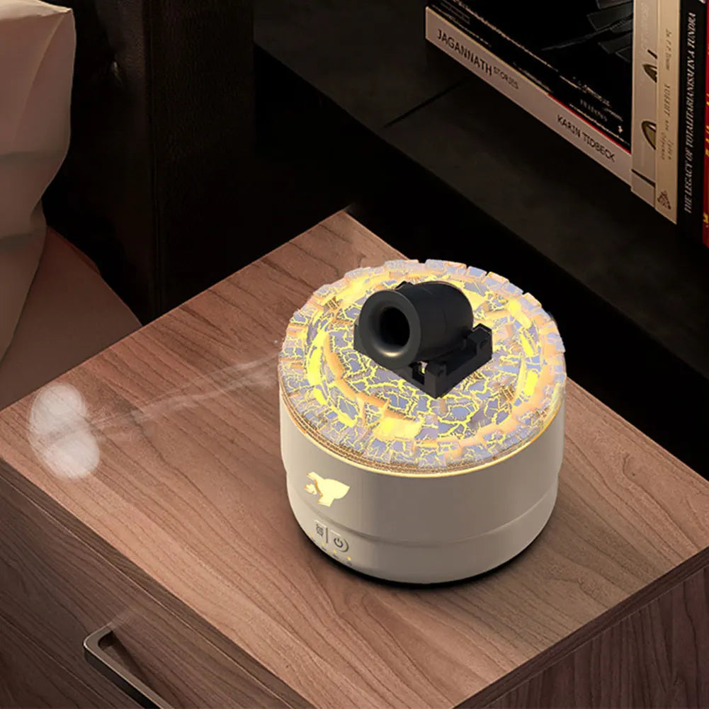 Volcanic Cannon Humidifier — RGB Aromatherapy Diffuser with Timer & Blast Effect