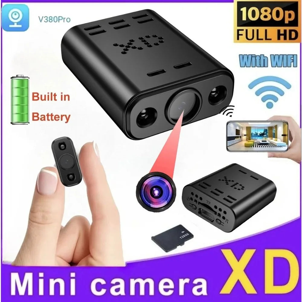V380 Pro Smallest WiFi Mini Camera — 1080P HD Night Vision Body Cam