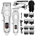 Professional USB Rechargeable Hair Clipper & Beard Trimmer — Complete Barber Kit for Men