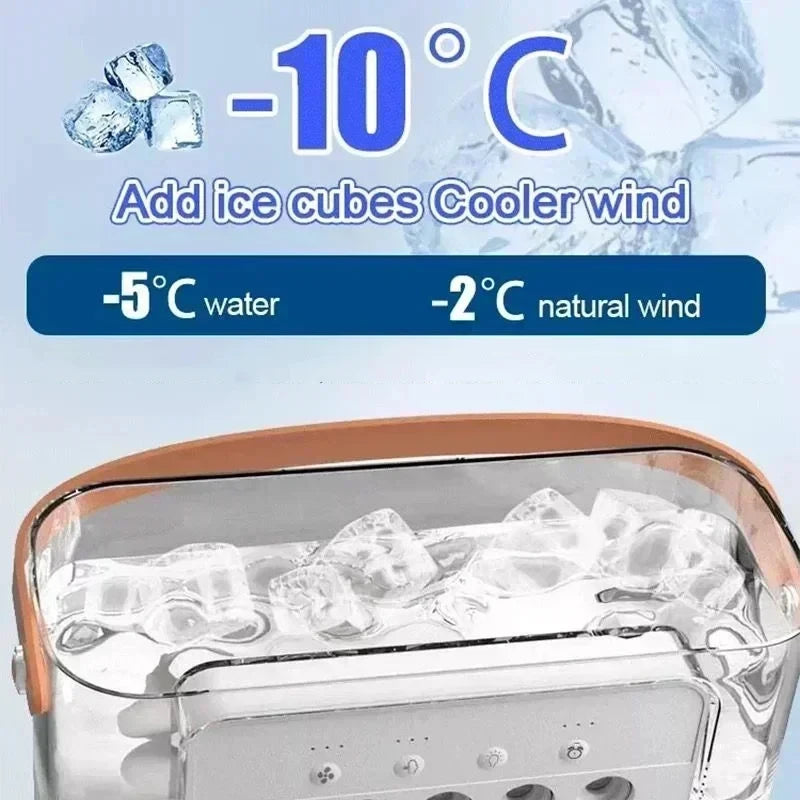 3-in-1 Mini Air Cooler Fan — Air Conditioner, Humidifier & LED Night Light
