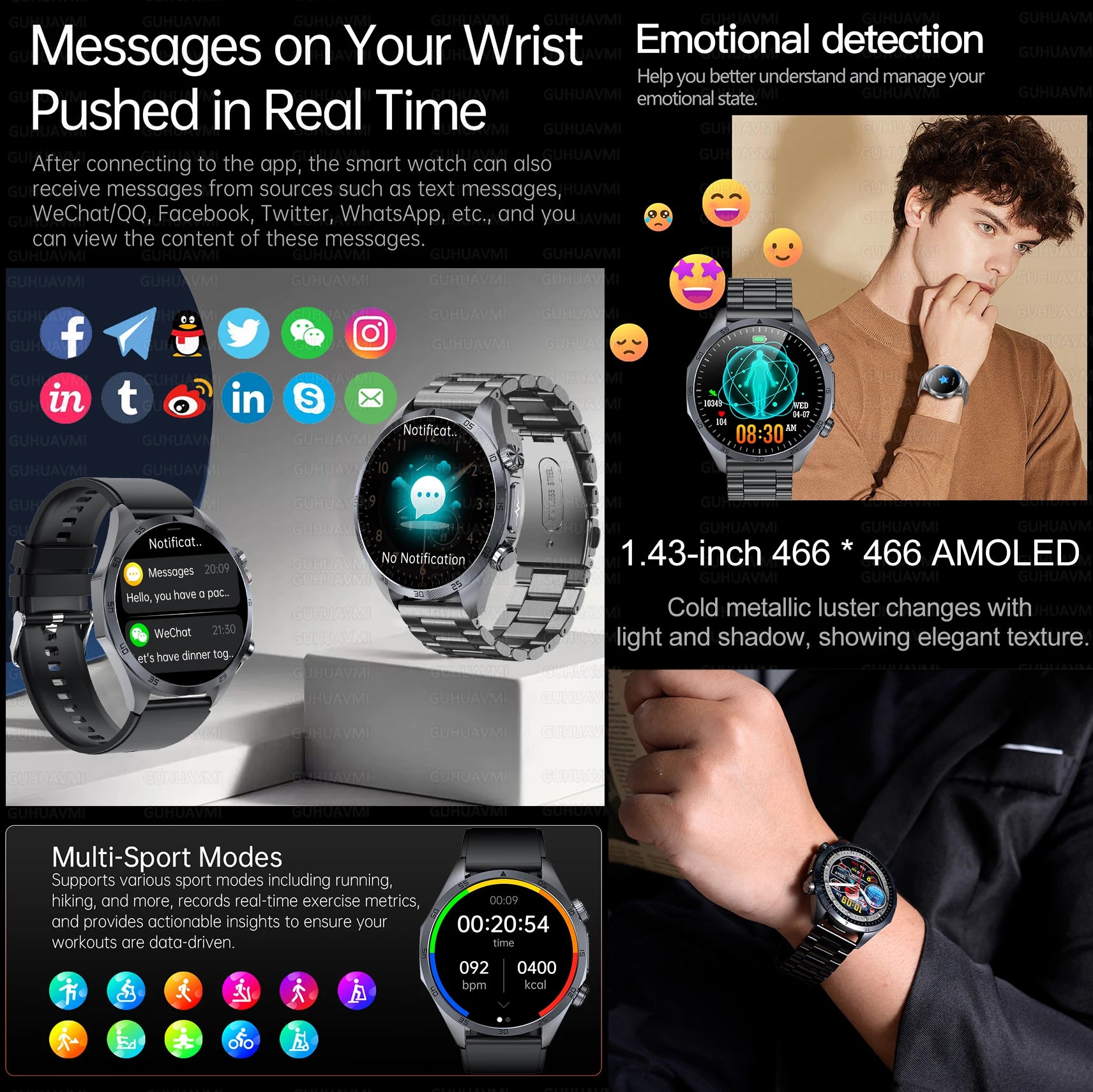 2026 Health Pulse Therapy Smartwatch — ECG+PPG, CES Sleep Aid & Organ Detection