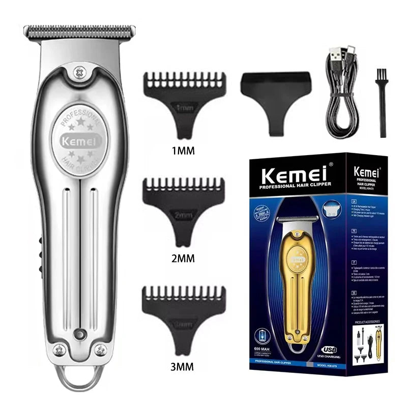 Kemei KM-679 Professional Hair Trimmer — Electric Cordless Clipper for Men
