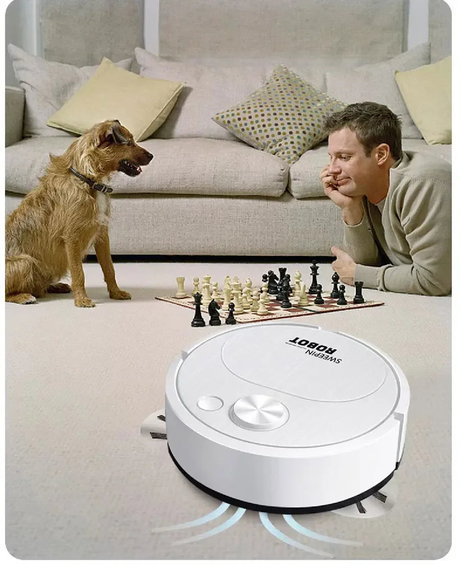 Smart USB Sweeping Robot 3-in-1 — 1800Pa Wireless Vacuum & Mop for Home & Office
