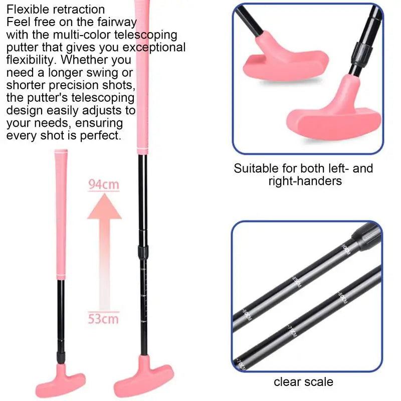 Telescoping Golf Putter — Adjustable Right & Left Hand Club for Kids & Adults