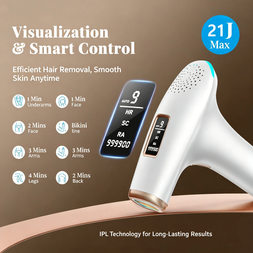 IPL Laser Epilator — 999,900 Flashes Permanent Hair Removal for Home Use