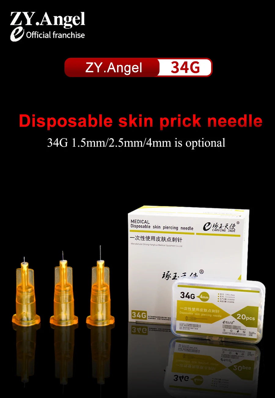 Disposable 34G Medical Micro Needle — Ultra-Fine Cosmetic Single Head