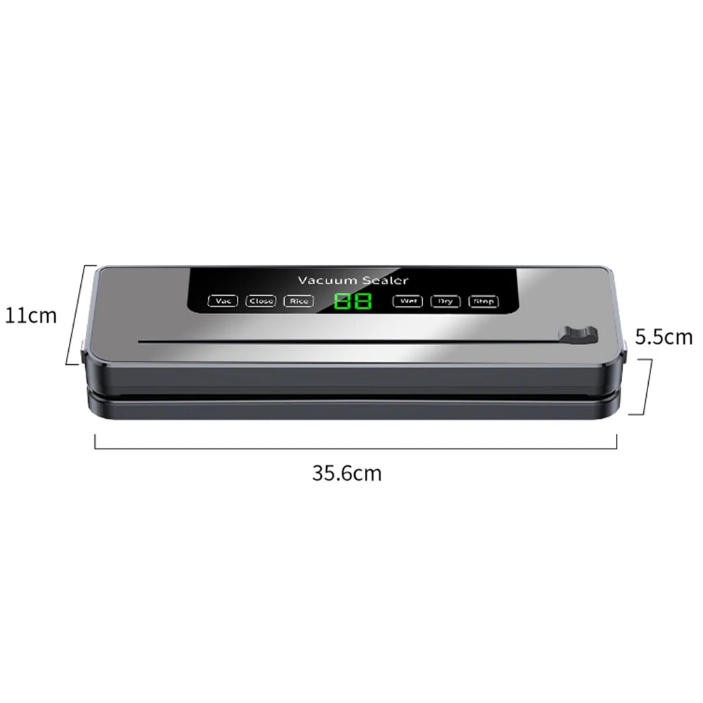 220V Food Vacuum Sealer Machine — 5-Mode Dry & Wet Automatic Sealer with 10 Bags