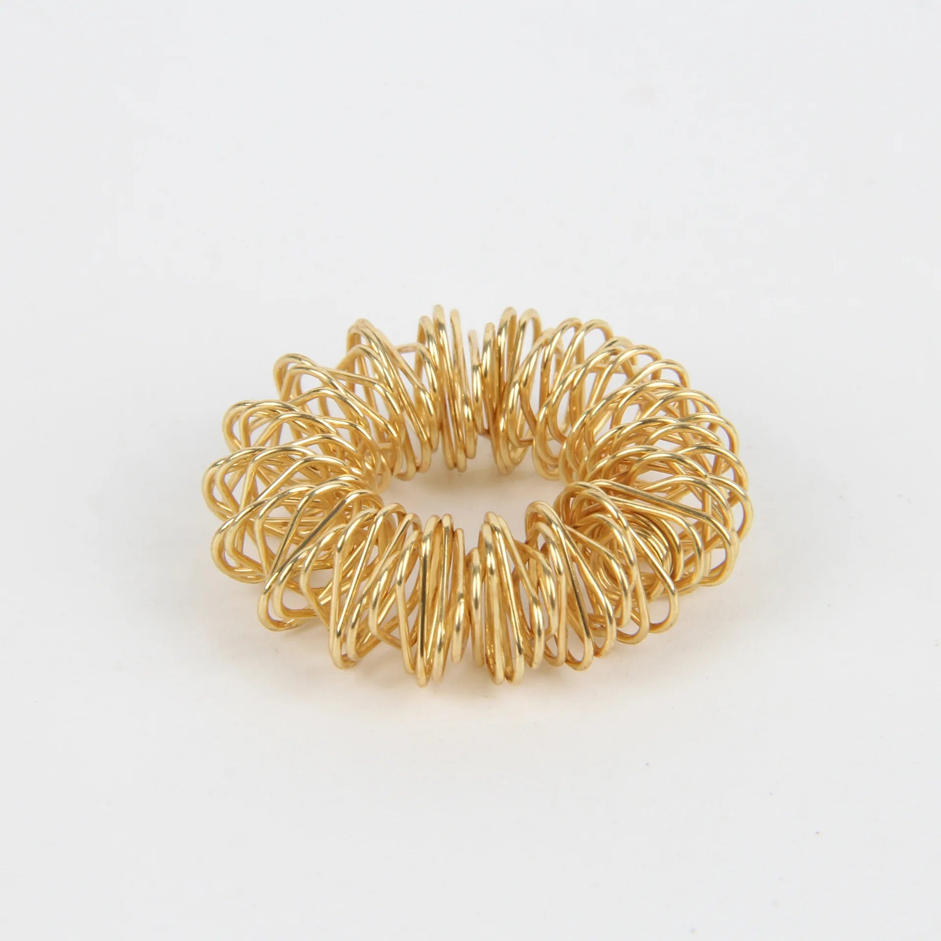 10pcs/Lot Hot Sale Finger Massage Sujok Ring Acupuncture Ring Health Care Body Massage Chinese Medicine Color Gold