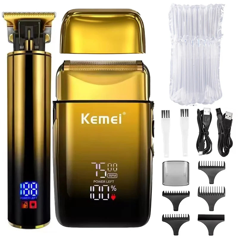 Original Kemei combo Beard & Hair Trimmer For Men Electric Shaver Bald Head Razor Clipper Shaving Machine Rechargeable