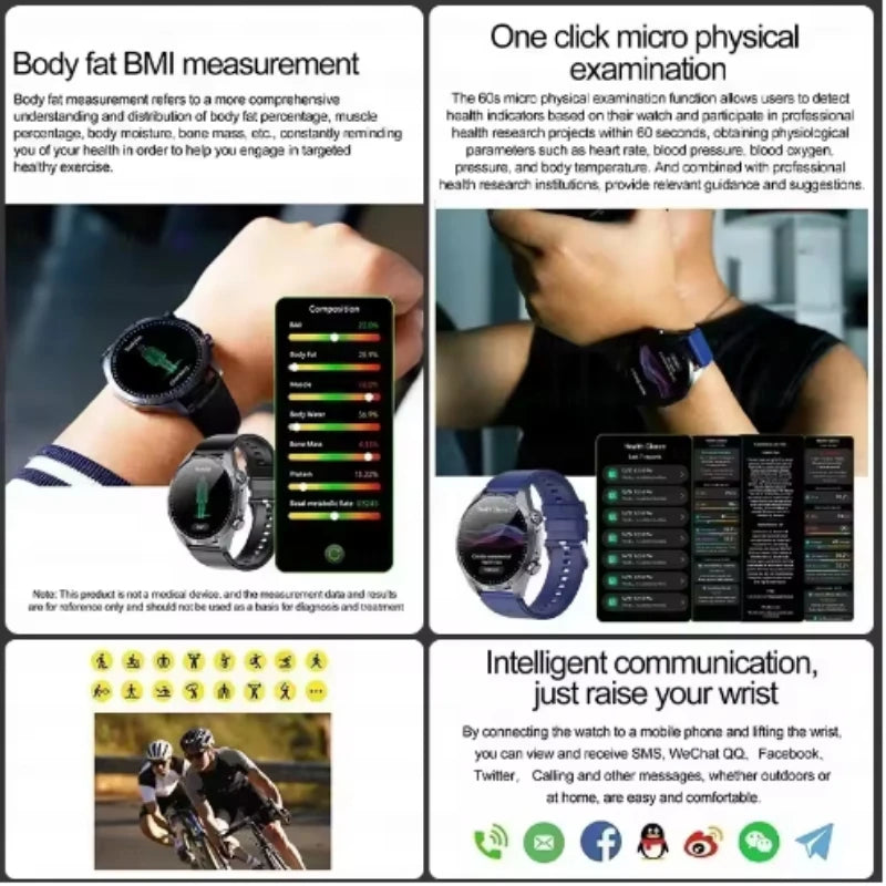 2026 Medical Grade Electropathy Smartwatch — ECG+PPG Blood Sugar, Lipid & Uric Acid