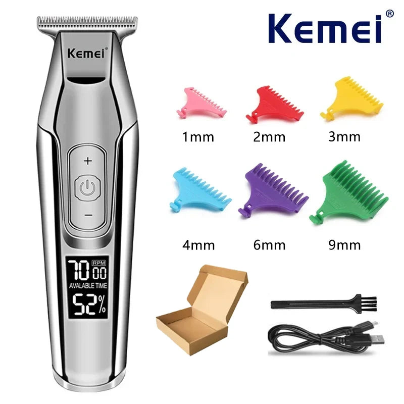 Kemei KM-5027 Original Cordless Electric Hair Clipper Rechargeable Hair Trimmer KM-2028 Shaver for Men USB Charging Razor Barber