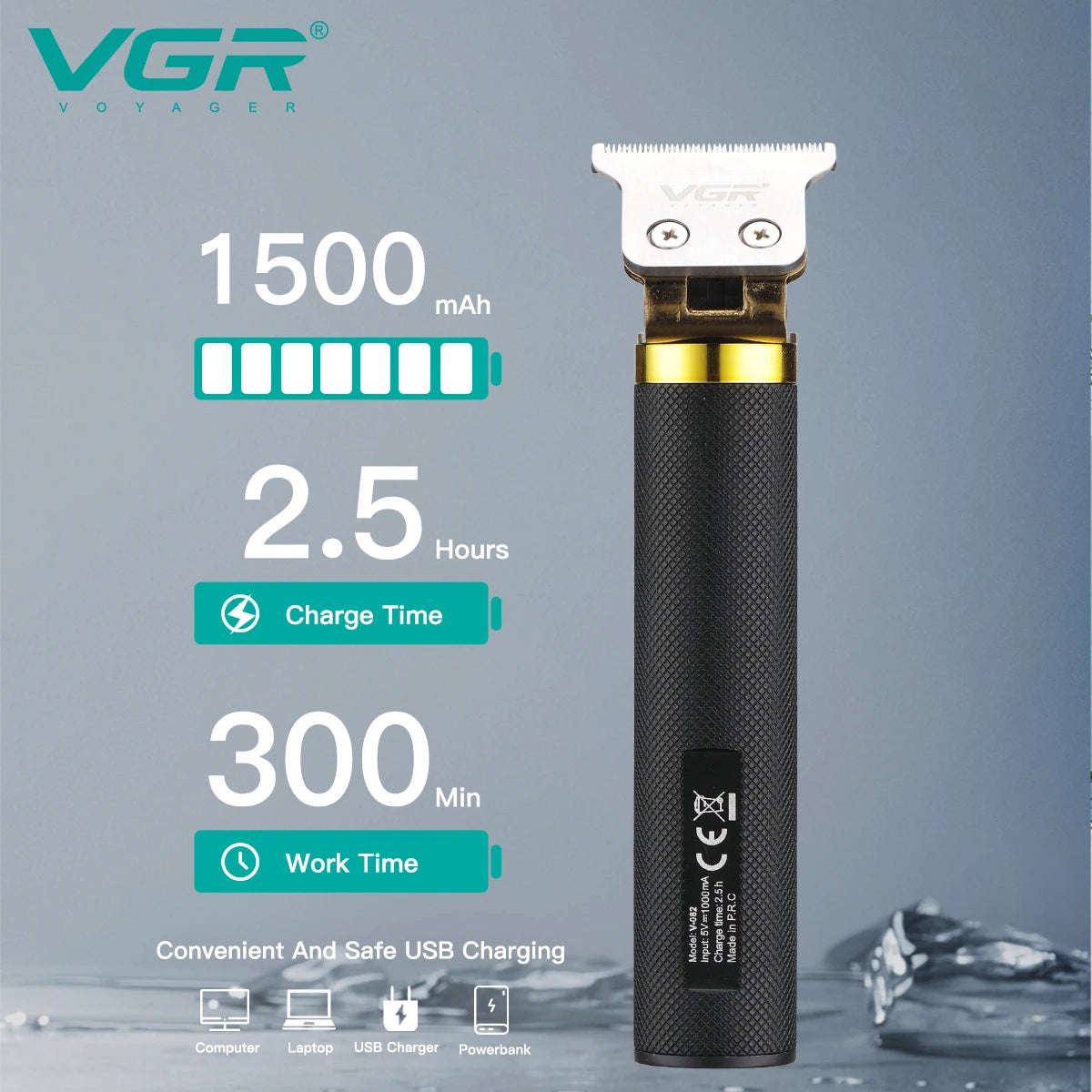 VGR V-082 Professional Hair Trimmer — Electric Hair Cutting Machine for Men