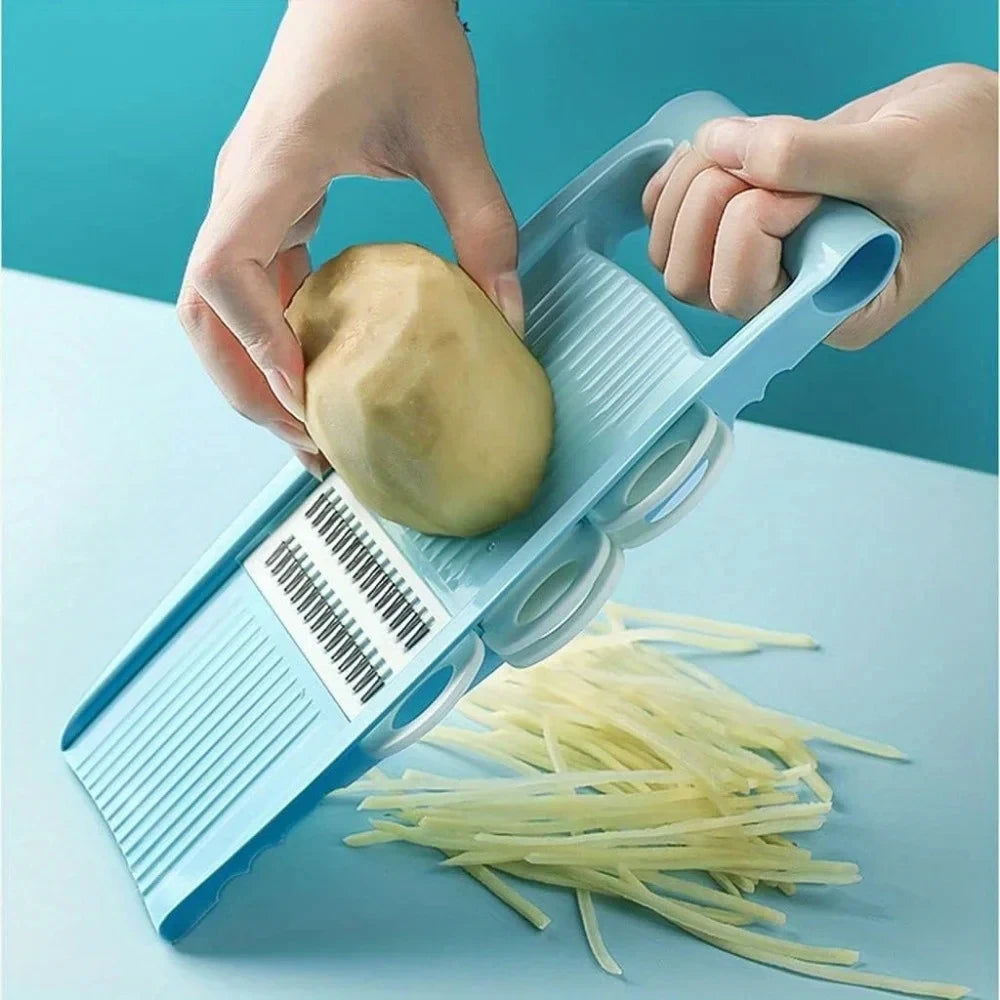 Multifunctional Vegetable Slicer & Grater — Manual Food Chopper, Dicer & Cutter