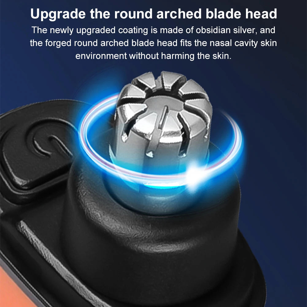 Portable Ear & Nose Hair Trimmer — Digital Display, Painless Electric Eyebrow & Beard Shaver