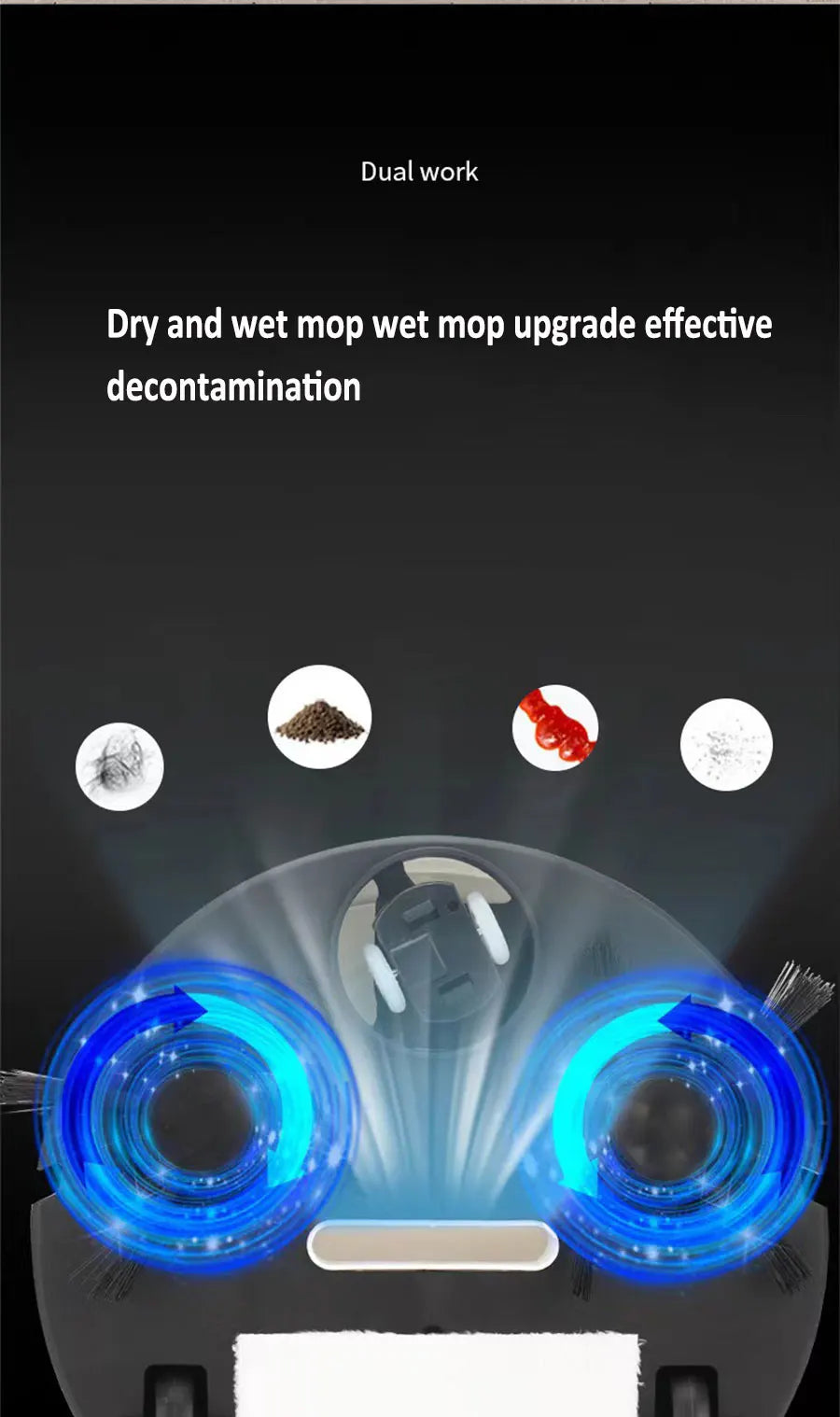 Smart USB Sweeping Robot 3-in-1 — 1800Pa Wireless Vacuum & Mop for Home & Office