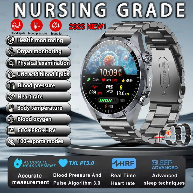 2026 Health Pulse Therapy Smartwatch — ECG+PPG, CES Sleep Aid & Organ Detection