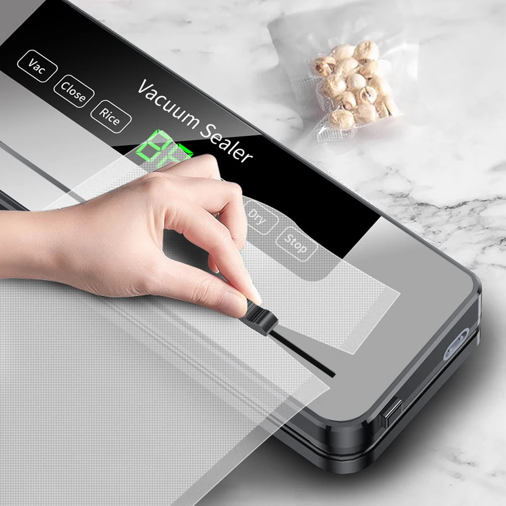 220V Food Vacuum Sealer Machine — 5-Mode Dry & Wet Automatic Sealer with 10 Bags