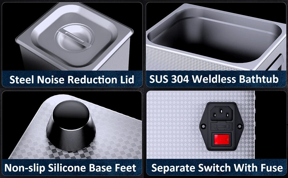 2L Ultrasonic Cleaner 40kHz — Jewelry, Watch & Eyeglasses Ultrasound Bath Machine