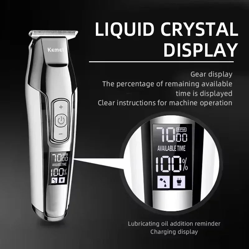 Kemei KM-5027 Original Cordless Electric Hair Clipper Rechargeable Hair Trimmer KM-2028 Shaver for Men USB Charging Razor Barber