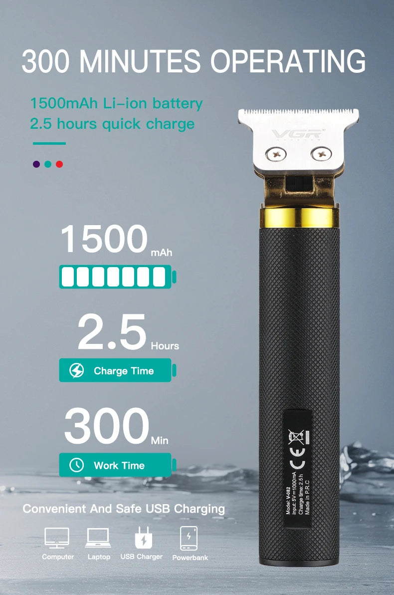 VGR V-082 Professional Hair Trimmer — Electric Hair Cutting Machine for Men