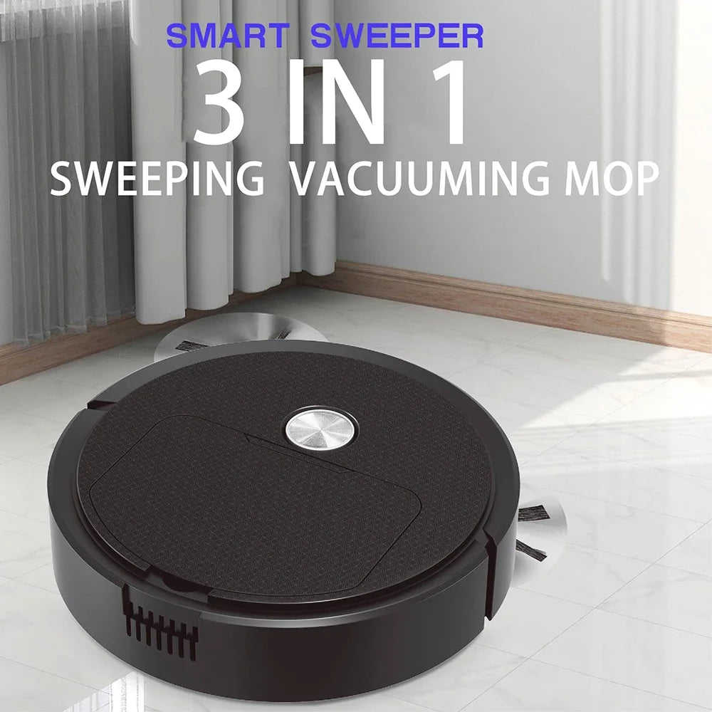 3-in-1 Smart Sweeping Robot — Wireless Vacuum & Mop Cleaner for Home
