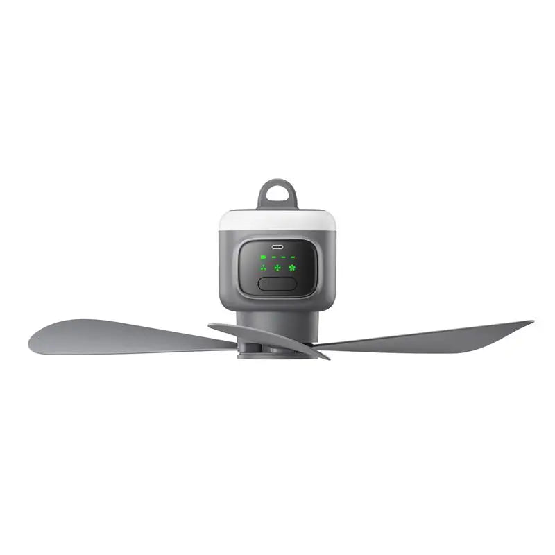 12000mAh Portable Camping Ceiling Fan — Remote Control, LED Light, USB Rechargeable