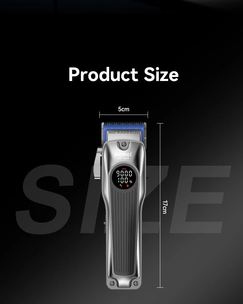 Kemei KM-1699 Powerful Hair Trimmer — Professional Electric Clipper for Men