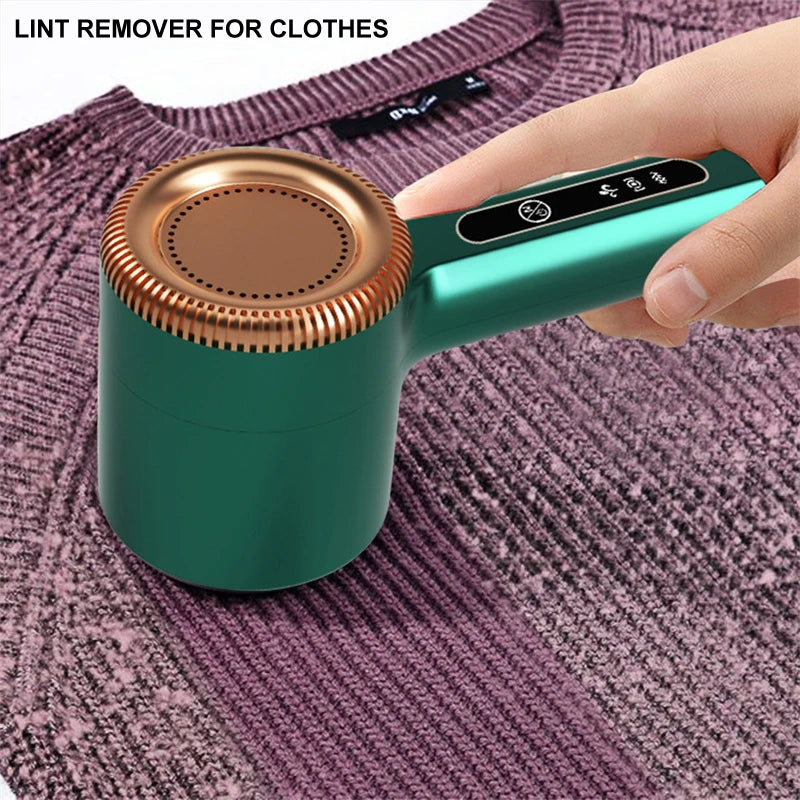Rechargeable Fabric Lint Remover — Electric Fuzz & Hairball Shaver for Clothes & Sweaters