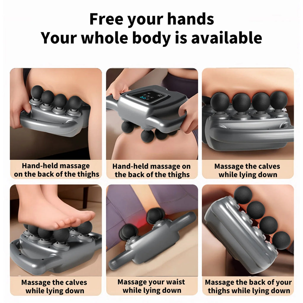 9 Modes 99 Gear Intensity Fascia Gun Muscle Massager Gun 8/16 Head High Frequency Neck Shoulder Waist Massage Machine For Body