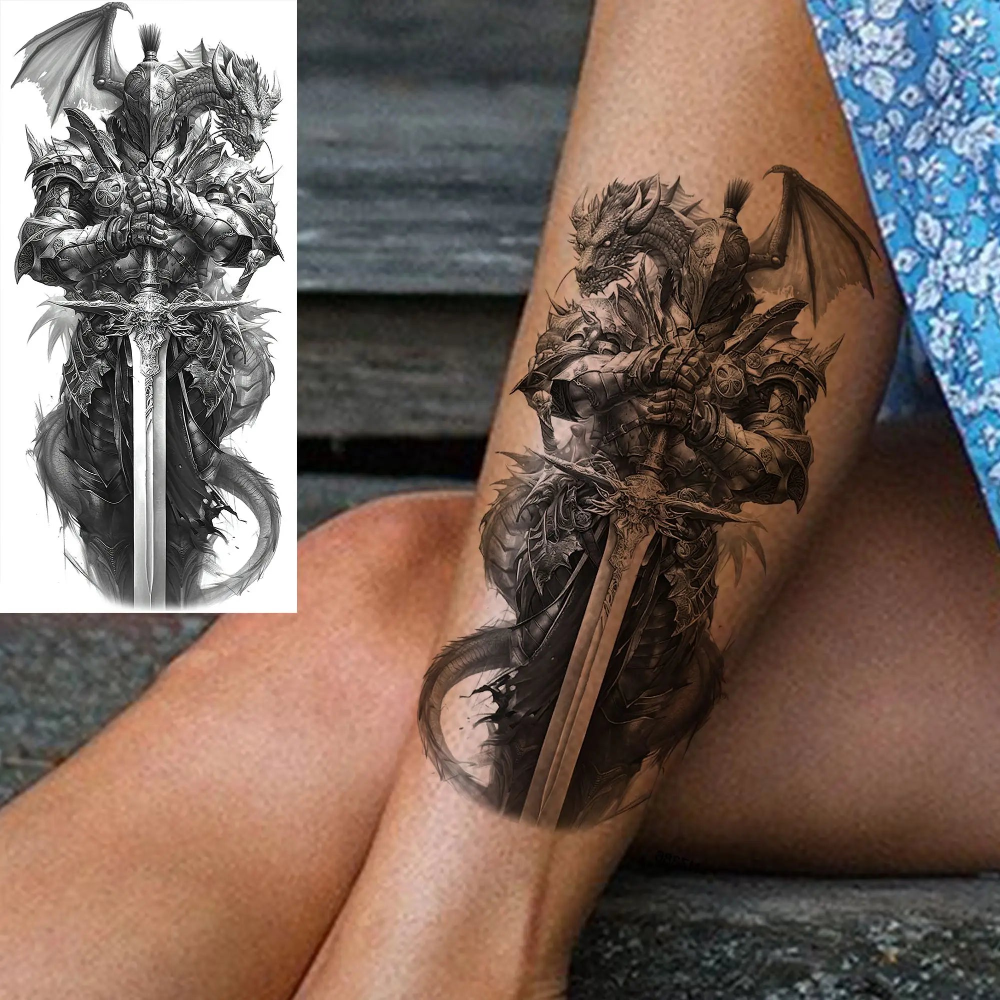 Spartan Warrior Temporary Tattoo — Realistic Waterproof Body Art