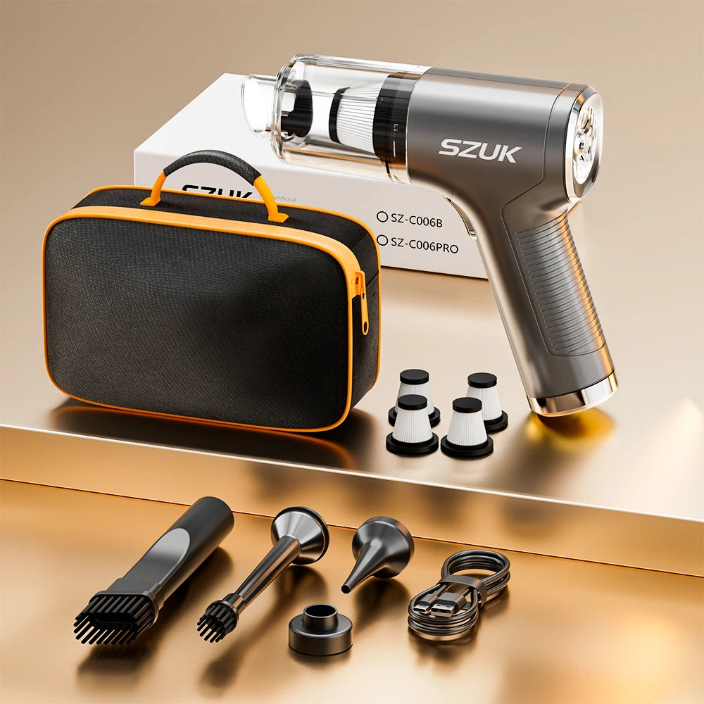 SZUK 2025 Mini Vacuum Cleaner 780000PA — Powerful Cordless Handheld & Car Blower