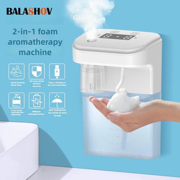2-in-1 Automatic Foam Soap Dispenser & Aromatherapy Machine — Infrared Sensor Fragrance Diffuser