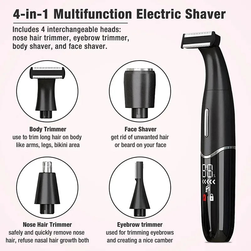 Precision Body & Intimate Area Hair Trimmer — Sensitive Skin Shaver for Men
