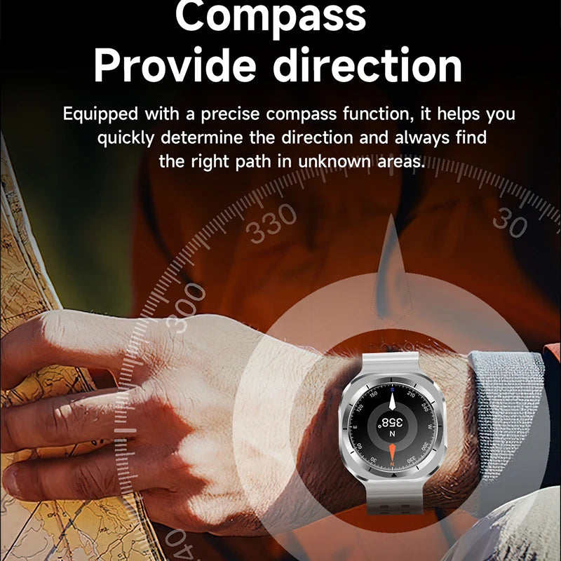 2026 Watch 7 Ultra Smartwatch — 3D Display, GPS, NFC & Compass for Men & Women