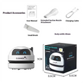 HOMEFISH Desktop Mini Vacuum Cleaner — Rechargeable Keyboard & Rubber Shavings Dust Extractor