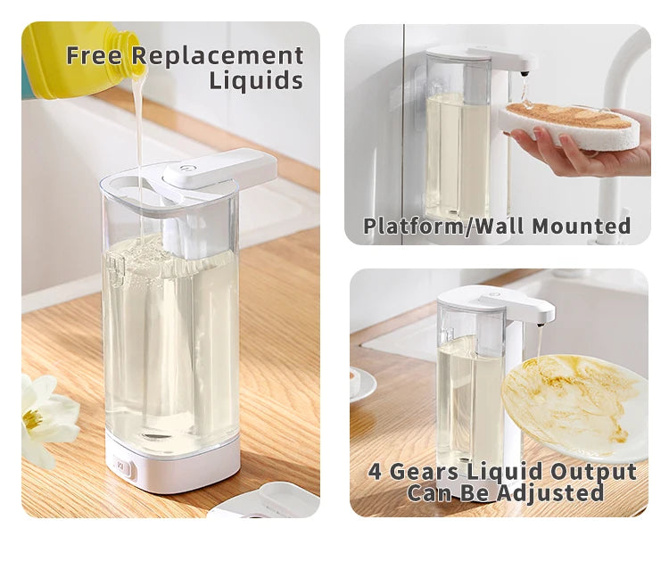 Automatic Sensor Soap Dispenser — Touchless Intelligent Hand Washing Machine for Kitchen