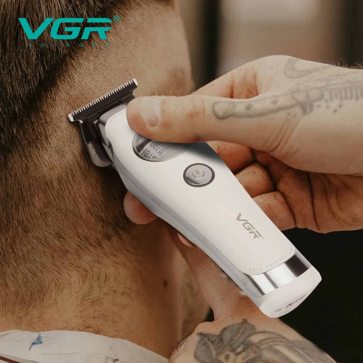 VGR Hair Trimmer Brushless External Rotor Motor Professional Hair Cutting Machine Barber Clippers Cordless Trimmer for Men V-880