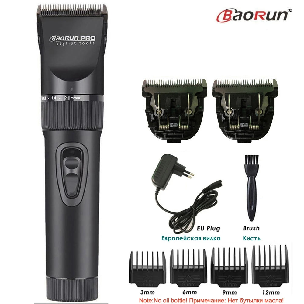 Baorun X7 Professional Hair Clipper — Electric Cordless Trimmer for Salon & Home