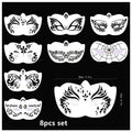Reusable Body Painting Stencils — 8-20 Pcs Face Art & Temporary Tattoo Templates