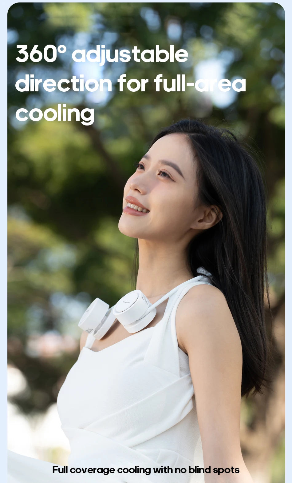 Portable Neck Fan with Cold Compress — 3-Speed 800mAh Sports Cooling Fan for Outdoor Travel