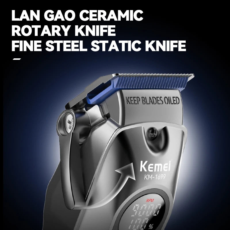 Kemei KM-1699 Powerful Hair Trimmer — Professional Electric Clipper for Men