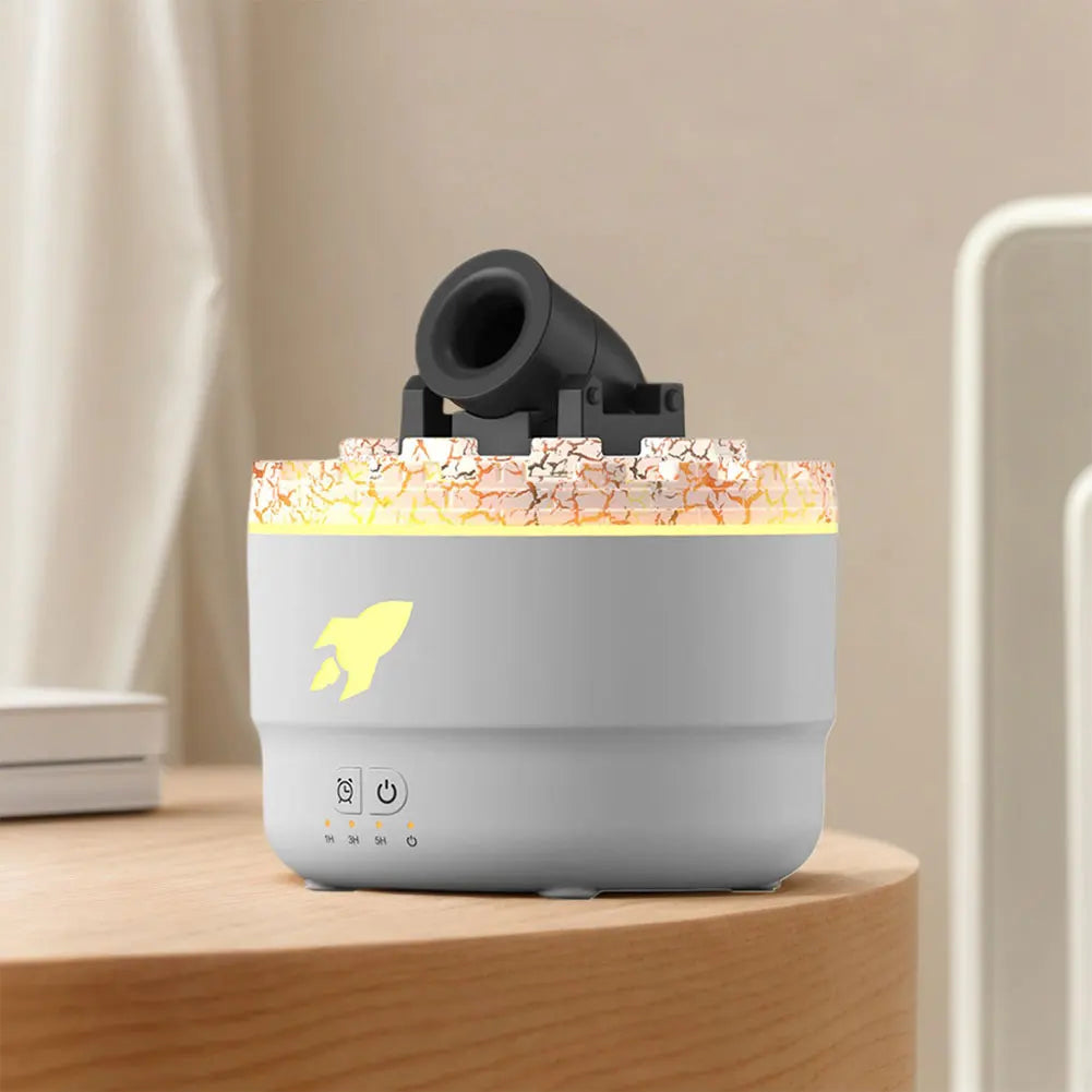 Volcanic Cannon Humidifier — RGB Aromatherapy Diffuser with Timer & Blast Effect
