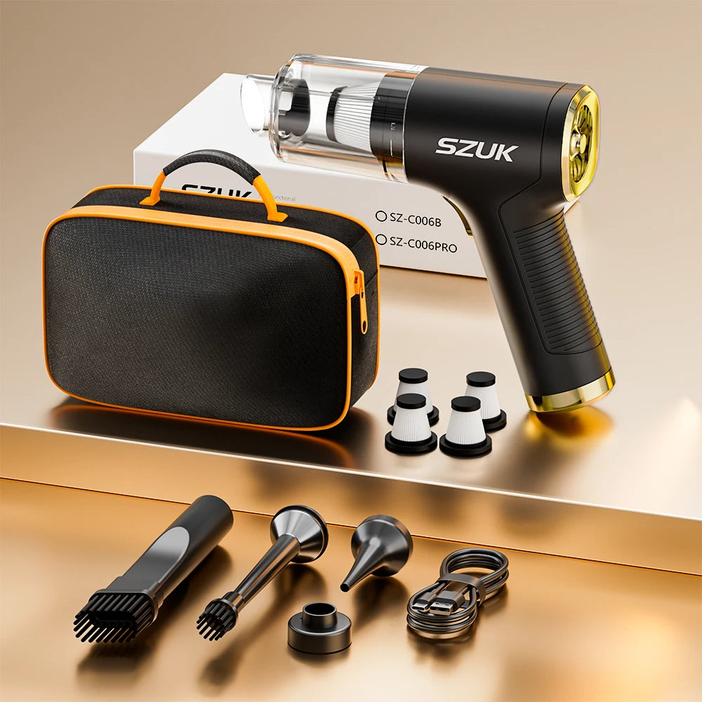 SZUK 2025 Mini Vacuum Cleaner 780000PA — Powerful Cordless Handheld & Car Blower