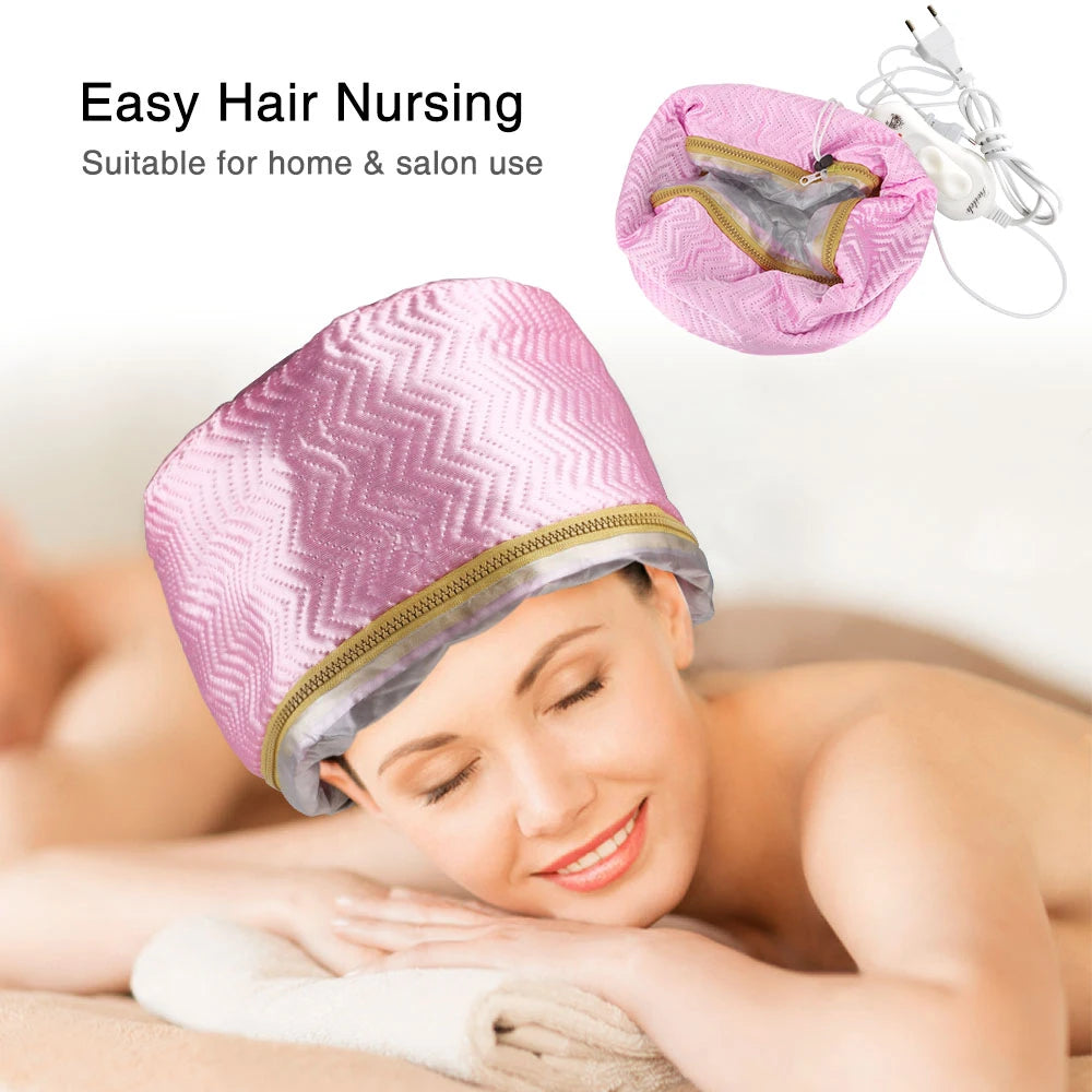 Electric Hair Heating SPA Cap — Self-Heating Thermal Treatment Hat for Hair Nourishing & Steaming
