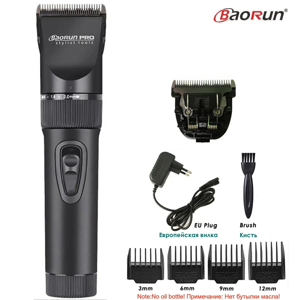 Baorun X7 Professional Hair Clipper — Electric Cordless Trimmer for Salon & Home