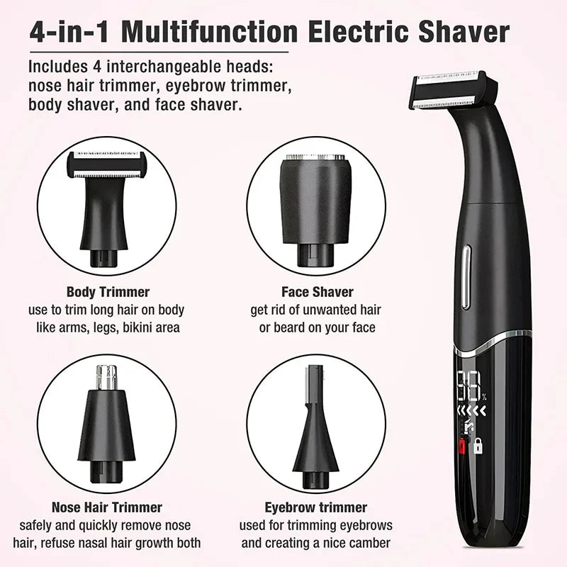 Precision Body & Intimate Area Hair Trimmer — Sensitive Skin Shaver for Men