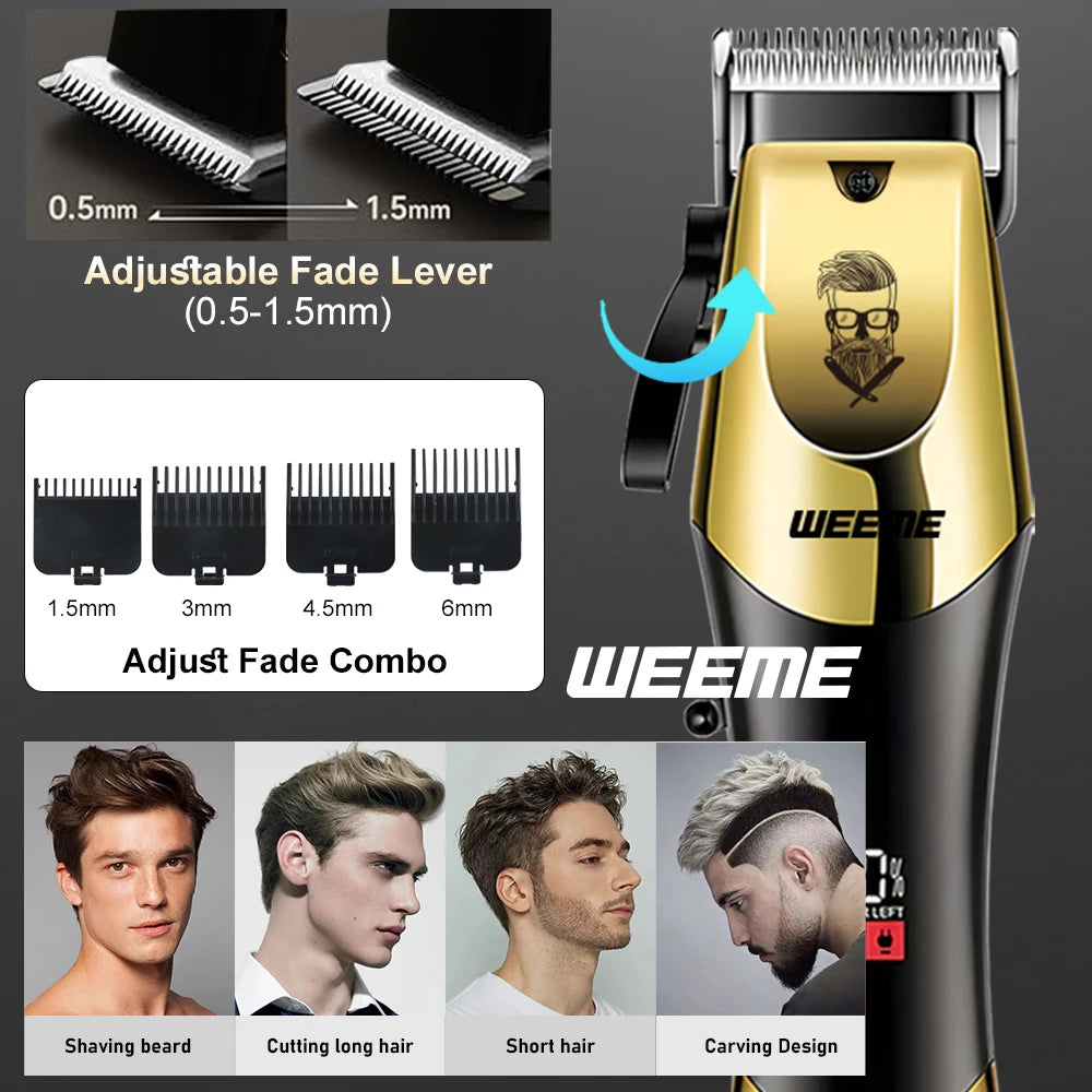 3-in-1 USB Rechargeable Men's Barber Kit — Hair Clipper, Trimmer & Shaver Set