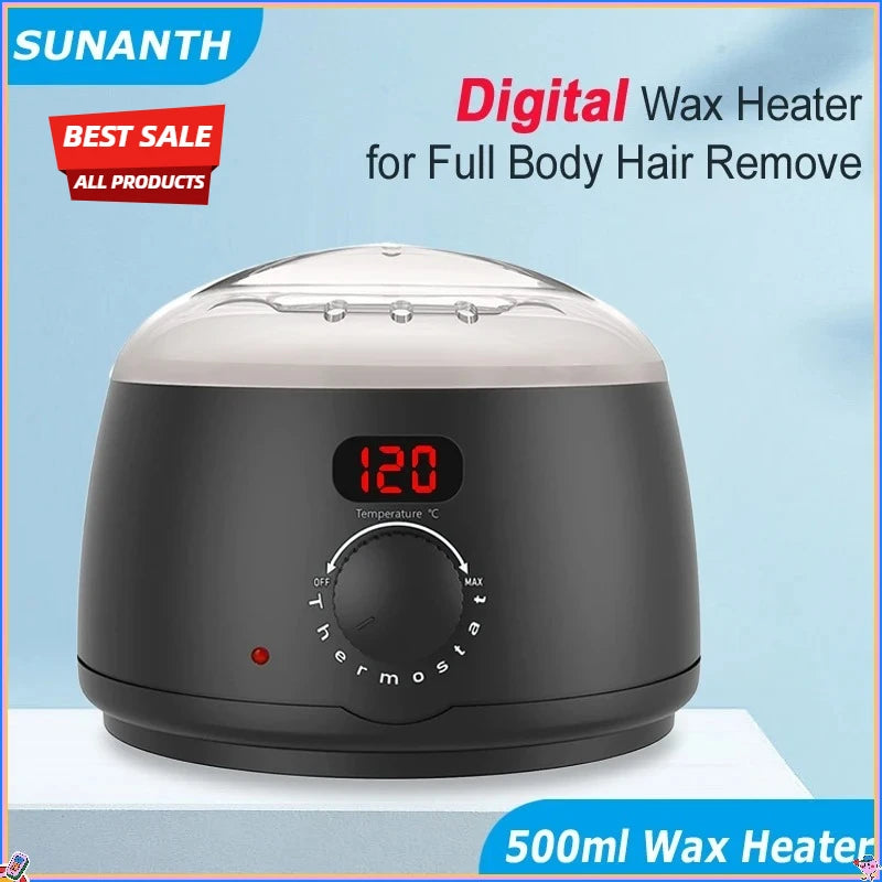 500ml Wax Heater Machine — Digital Display Depilatory Wax Warmer for Hair Removal